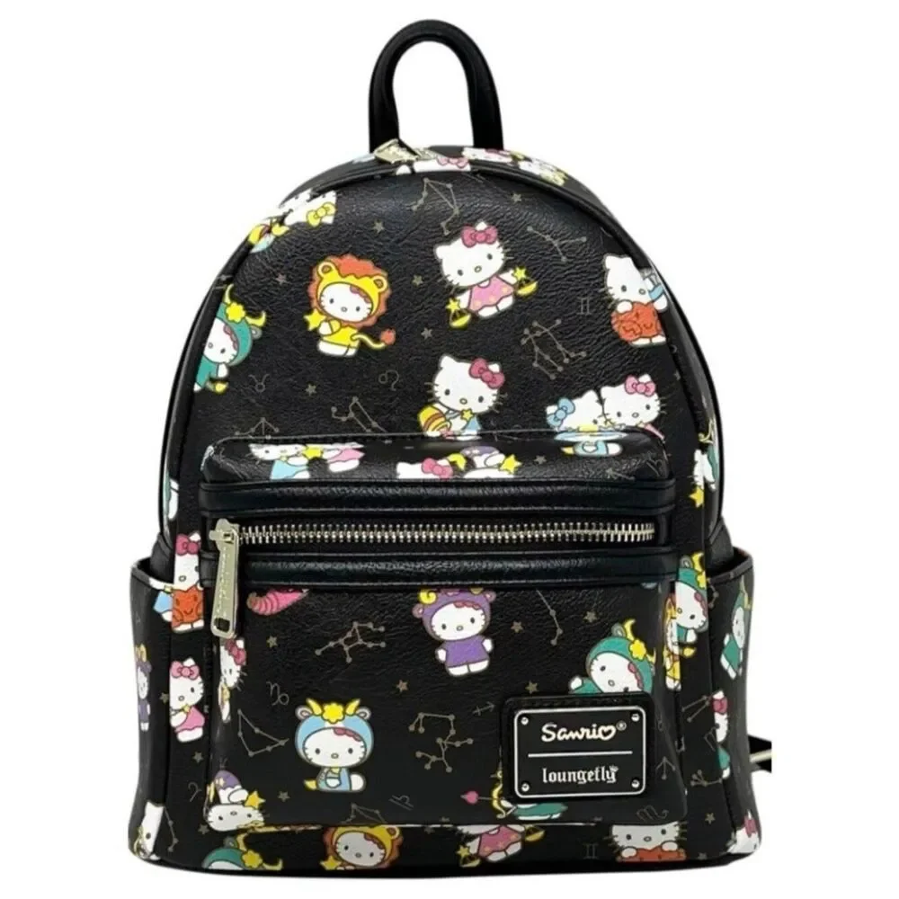 Loungefly x Sanrio Hello Kitty Zodiac Constellation Mini Backpack Black NWT